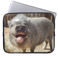 Smiling Pig Neoprene Laptop Sleeve 15 inch