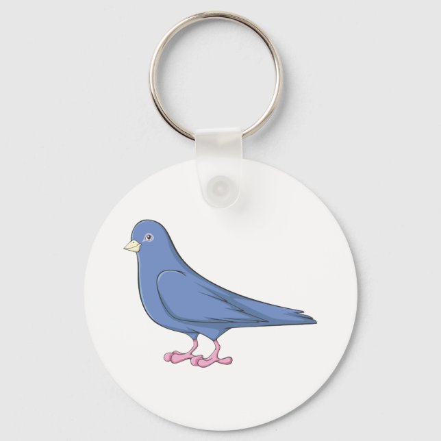 Smiling Pigeon Key Ring (Front)