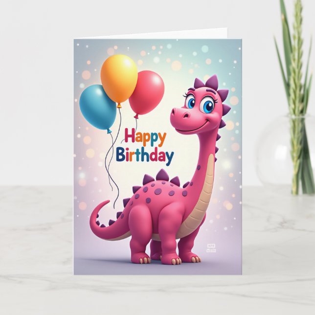 Smiling Pink Creature Card (Front)