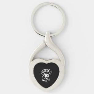 Smiling Pitbull Sun Glasses 4th Of July Merica Key Ring