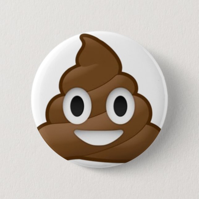 Smiling Poop Emoji 6 Cm Round Badge (Front)