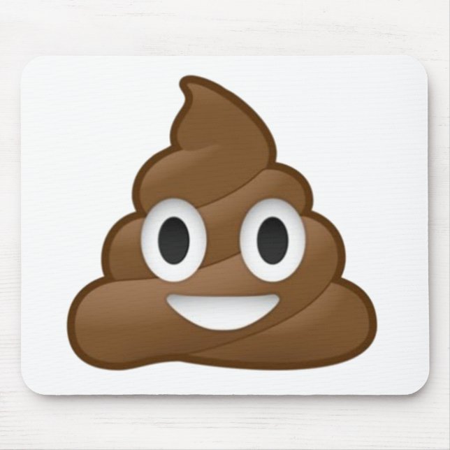 Smiling Poop Emoji Mouse Pad (Front)