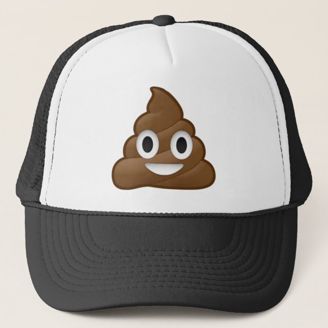 Smiling Poop Emoji Trucker Hat (Front)