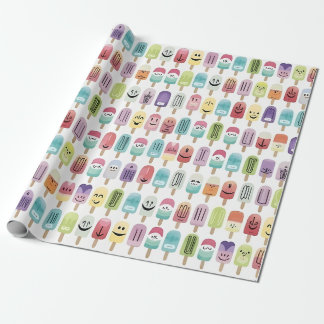Smiling Popsicles Wrapping Paper