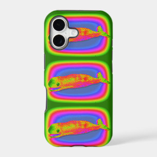 smiling psychedelic whales phone case