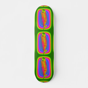 smiling psychedelic whales skateboard