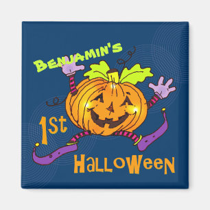 Smiling Pumpkin 1st Halloween Magnet