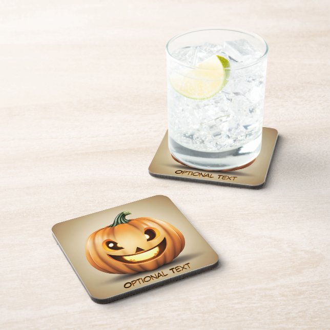 Smiling Pumpkin Coaster (Right Side)