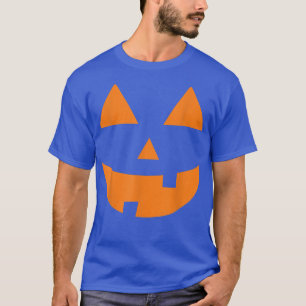 Smiling Pumpkin Face Halloween Party Costume Squad T-Shirt