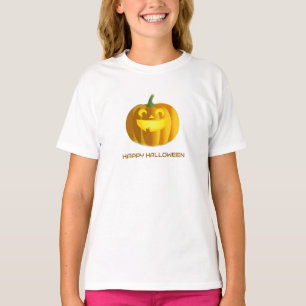 Smiling Pumpkin Happy Halloween T Shirt