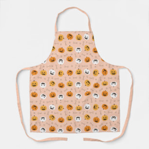 Smiling Pumpkins Pattern Apron
