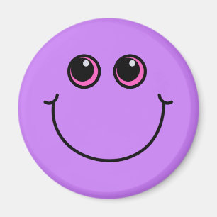 Smiling Purple Emoji Face Magnet
