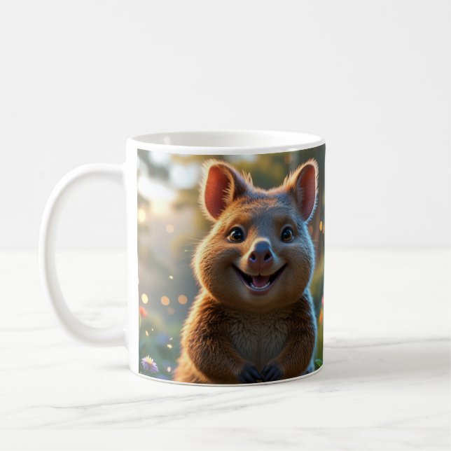 Smiling Quokka Coffee Mug – Cute Gift (Left)