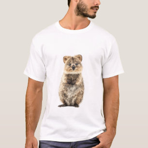 Smiling Quokka Furry Animal Portrait Men T-Shirt