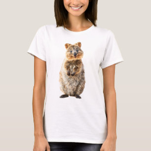 Smiling Quokka Portrait Brown Women T-Shirt