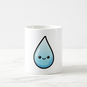 Smiling Raindrop – Cute Kawaii Illustration Coffee Mug