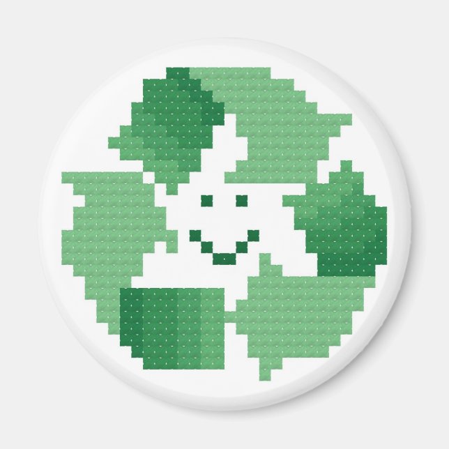 Smiling Recycle Symbol Magnet (Front)