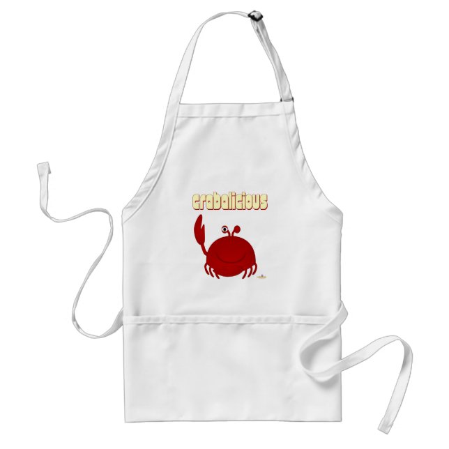 Smiling Red Crab Crabalicious Standard Apron (Front)