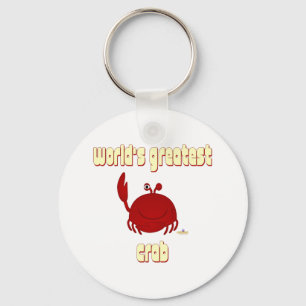 Smiling Red Crab World's Greatest Crab Key Ring