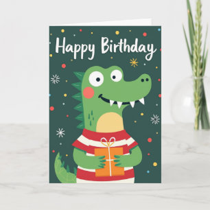 Smiling Reptile Birthday Card