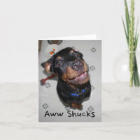 Smiling Rottweiler Puppy Thank You Note Card
