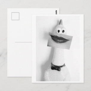 Smiling Rubber chicken - Smile Postcard