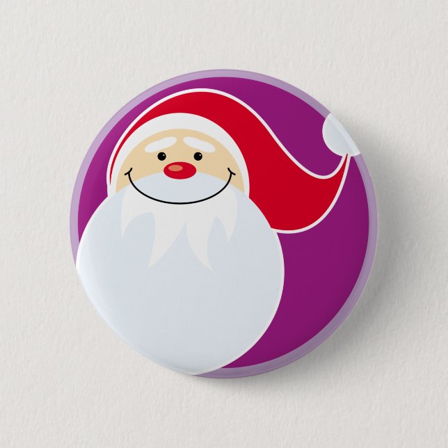 Smiling Santa Claus Button (Front)