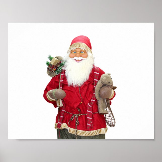 Smiling Santa Claus Cartoon Poster (Front)