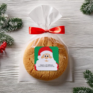 Smiling Santa Claus Holiday Square Sticker