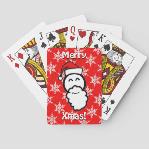 Smiling Santa Claus sketch Playing Cards