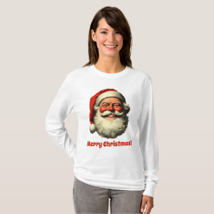 Smiling Santa Retro Vintage Style T-Shirt