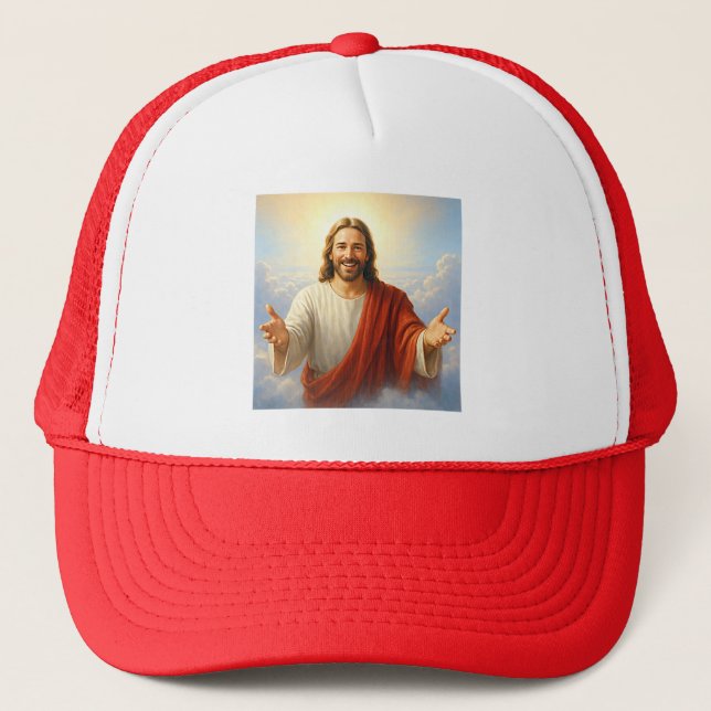Smiling Saviour Trucker Hat (Front)
