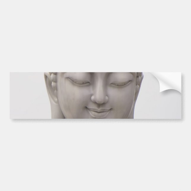 Smiling Serene Buddha Inspirational Love Peace Bumper Sticker (Front)