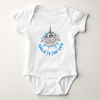 Smiling shark in cartoon style - Smile to the life Baby Bodysuit