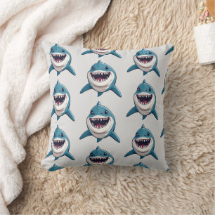 Smiling Shark Novelty  Cushion