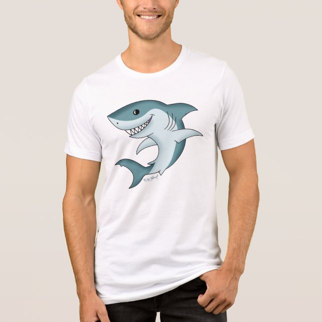 Smiling Shark Tri-Blend Shirt (Front)