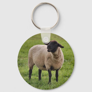 Smiling Sheep Key Ring