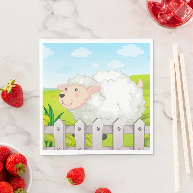 Smiling Sheep Napkin (Creator Uploaded)