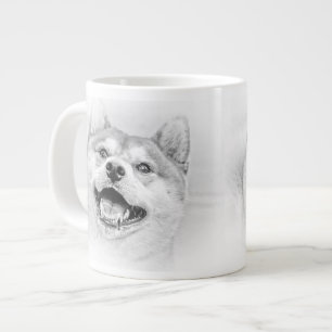 Smiling Shiba Inu dog Large Coffee Mug