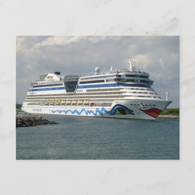 Smiling Ship in Channel Postcard (Front)