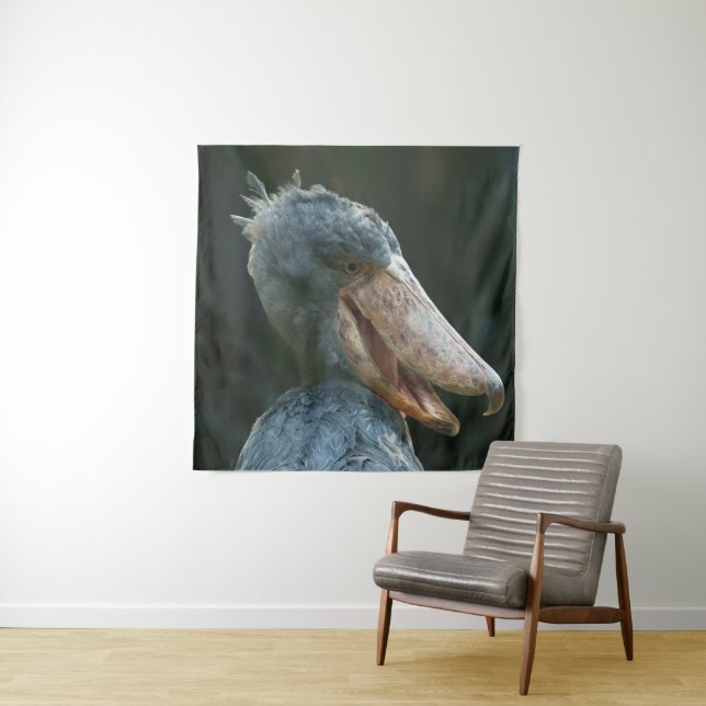 Smiling Shoebill Tapestry (In Situ)