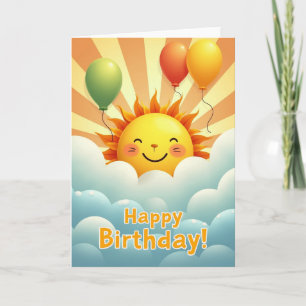 Smiling Sky Birthday Card
