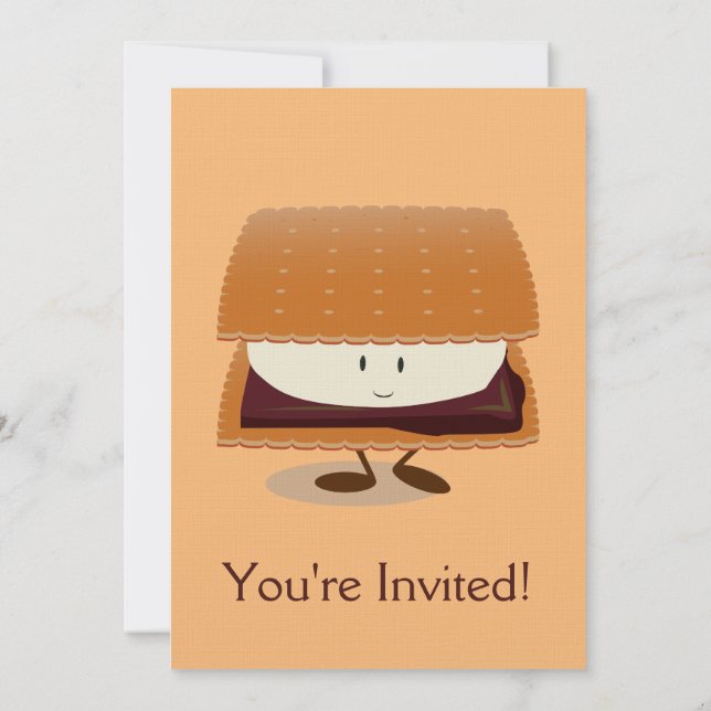 Smiling S'more Invitation (Back)