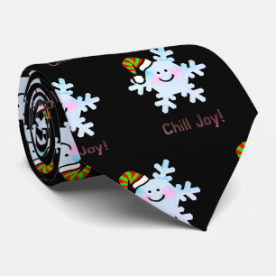 Smiling Snowflake Holiday Cheer Tie