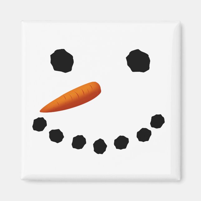 Smiling Snowman Christmas magnet (Front)