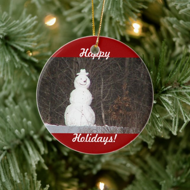 Smiling Snowman Ornament (Tree)