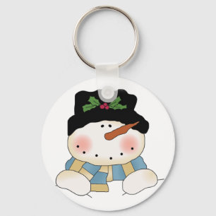 Smiling  Snowman Tshirts and Gifts Key Ring