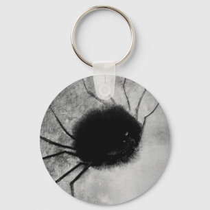 Smiling Spider by Odilon Redon, Vintage Halloween Key Ring