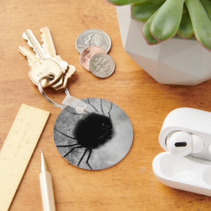 Smiling Spider by Odilon Redon, Vintage Halloween Key Ring