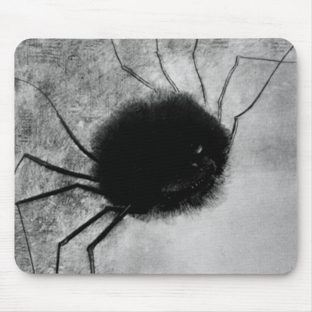 Smiling Spider by Odilon Redon, Vintage Halloween Mouse Pad (Front)
